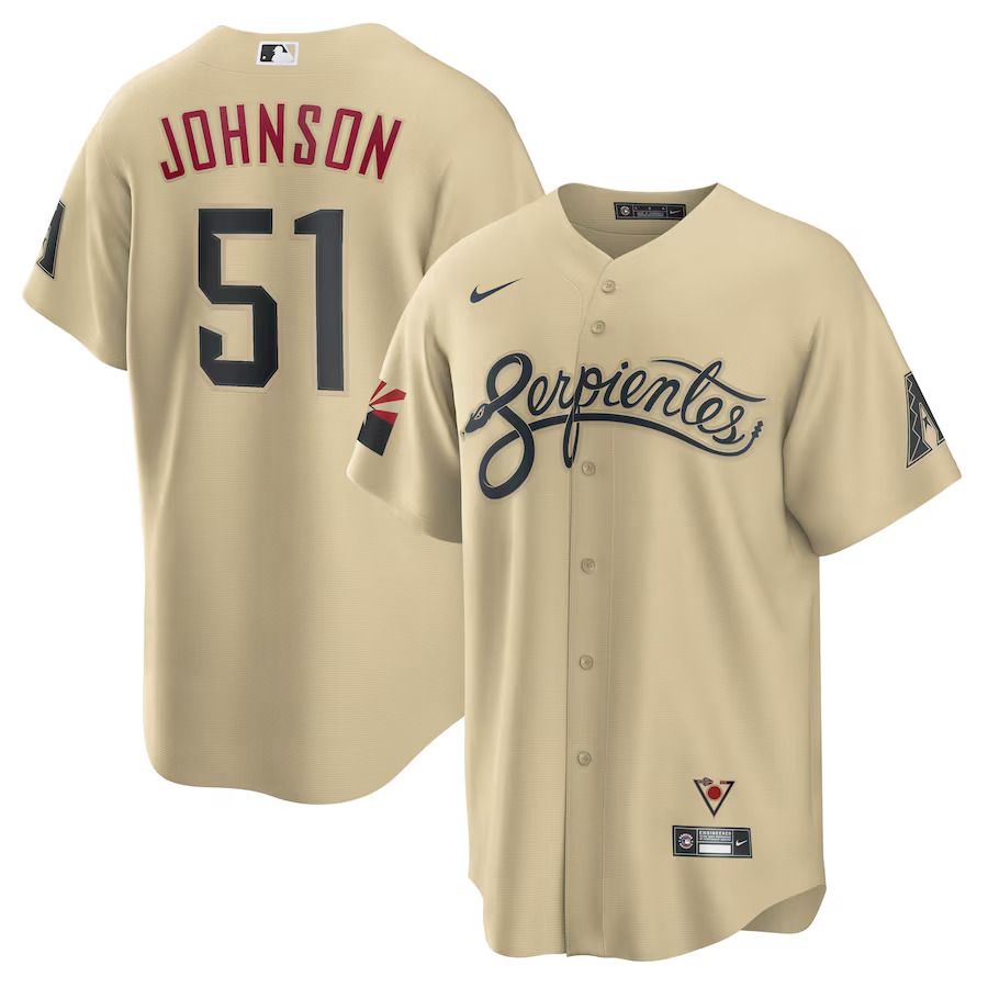 Men Arizona Diamondbacks 51 Randy Johnson Nike Sand City Connect Replica Player MLB Jersey